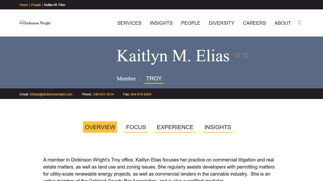 Litigation Attorney I Kaitlyn M. Elias I Commercial Litigation and Real Estate Practice